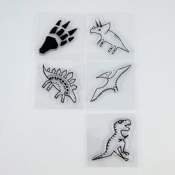 Dinosaur Clear Stamps Imaginisce Snag’em Stamps Crafts Cards Scrapbooking Read - Picture 2 of 13